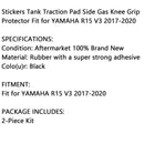 Par de almofadas laterais de proteção do tanque adequadas para Yamaha R15 V3 2017-2020 borracha preta genérica