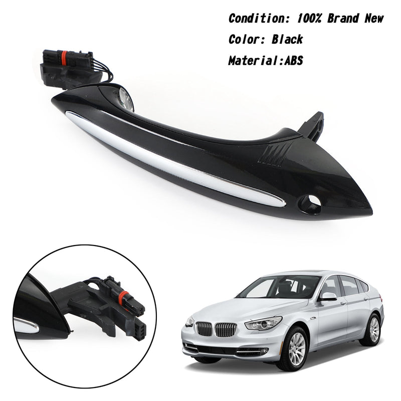 Maçaneta externa preta esquerda + direita 51217231931/51217231934 para BMW F10 F01 genérico