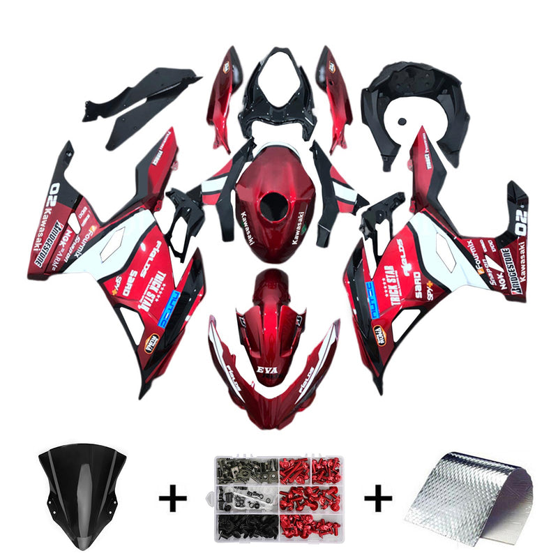 Amotopart kåpa Set för Kawasaki EX400 Ninja400 2018-2023 Body Plastic ABS