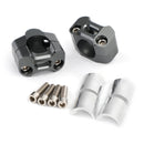 Areyourshop CNC alumínio motocicleta guiador risers 22-28mm montagem de braçadeira universal