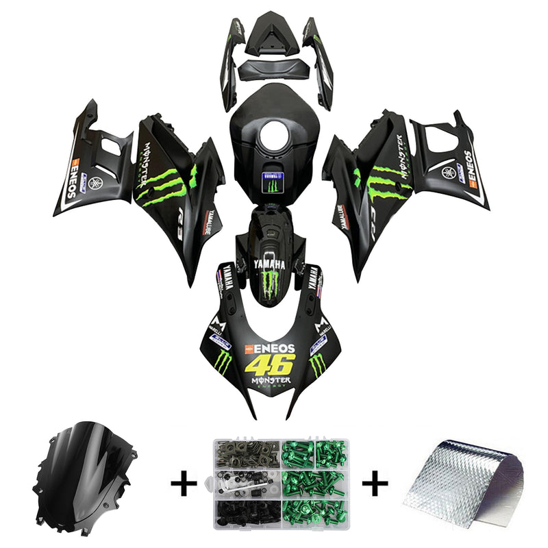 Amotopart Yamaha YZF-R3 R25 2019-2021 kåpa Set Body Plast ABS