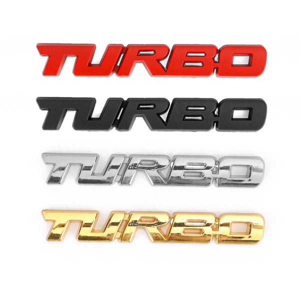 Metal 3D Turbo logotipo emblema do carro distintivo decalque porta-malas adesivo para carro prata genérico