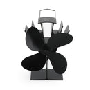 4 blader Varmedrevet komfyrvifte Vedbrenner Peis Drivstoffbesparende Eco