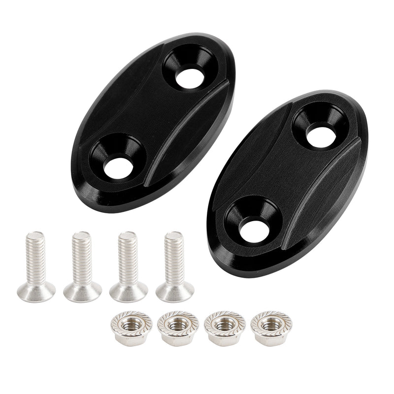 ALU-Spiegellösch-Blindblockplatten passend für Kawasaki ZX-6R ZX6R 2003–2004