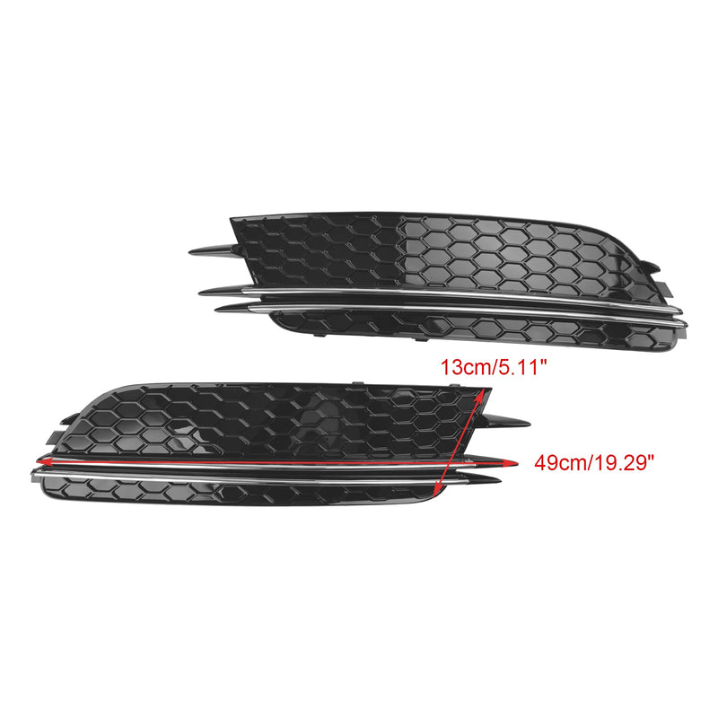 2 STK Tåkelygte foran Bezel Grill Grill Passer Audi A6 4G C7 2012-2015