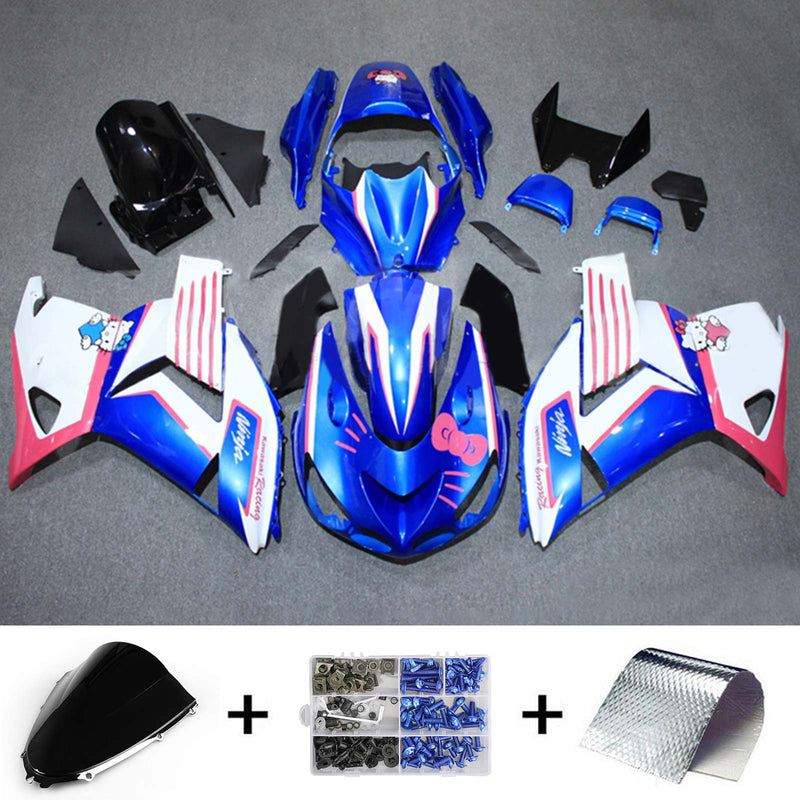 Amotopart kåpa set för Kawasaki ZX14R 2006-2011, kropp, plast, ABS