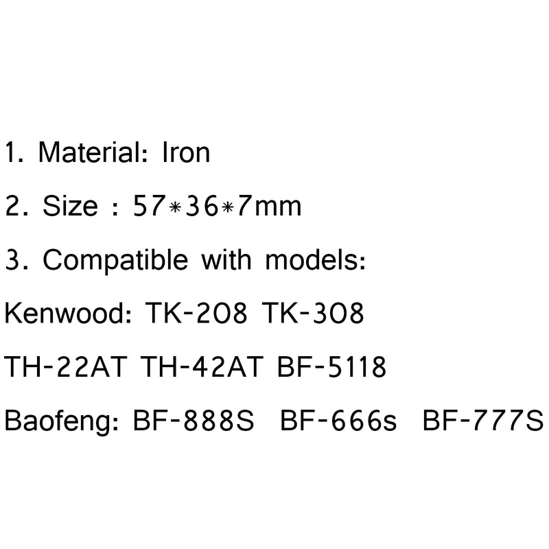 10x Gürtelclip aus Metall für Kenwood TK-208 TK-308 TH-22AT TH-42AT BF-888S/666s/777S