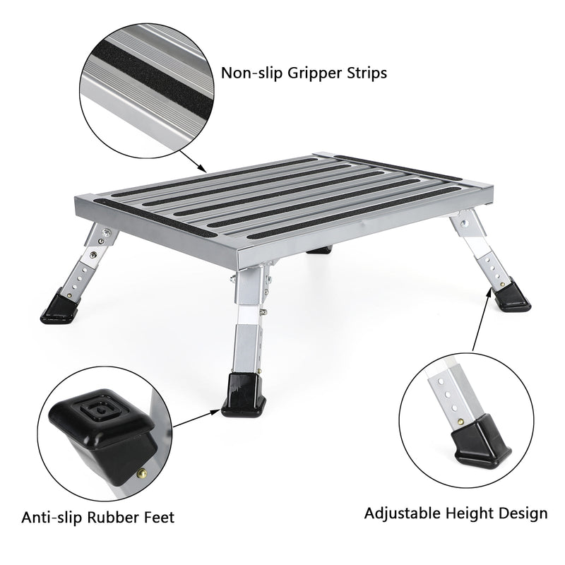 Faltbare Aluminiumplattform RV Tritthocker Anhänger Camper Arbeitsleiter tragbar