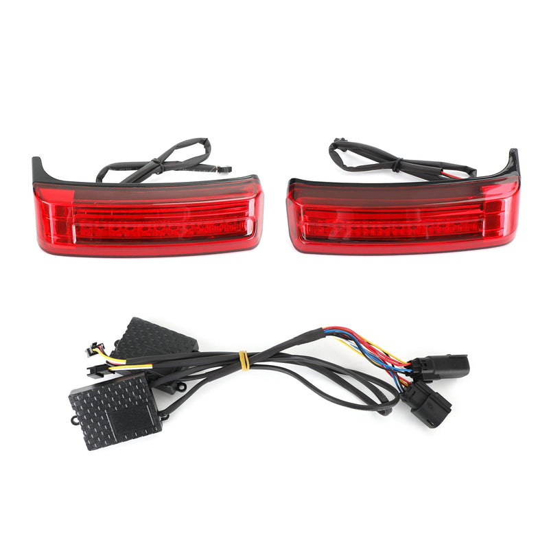 LED-sadelväska Sadelväskor Run Brake Turn Lamp Lights For Touring 2014-2021 Generic