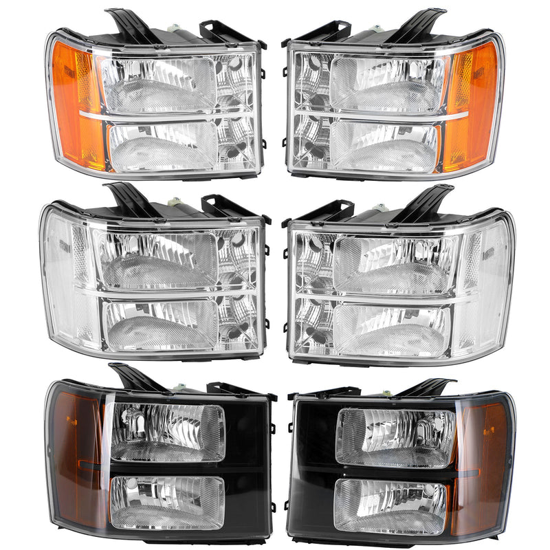 Zespół reflektorów bocznych/lamp dla GMC Sierra 1500 2500HD 3500HD 2007-2014 Generic