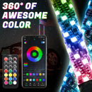 2X 2ft RGB LED APP Whip Lights Antenni lippukaukosäätimellä Polaris UTV ATV:lle
