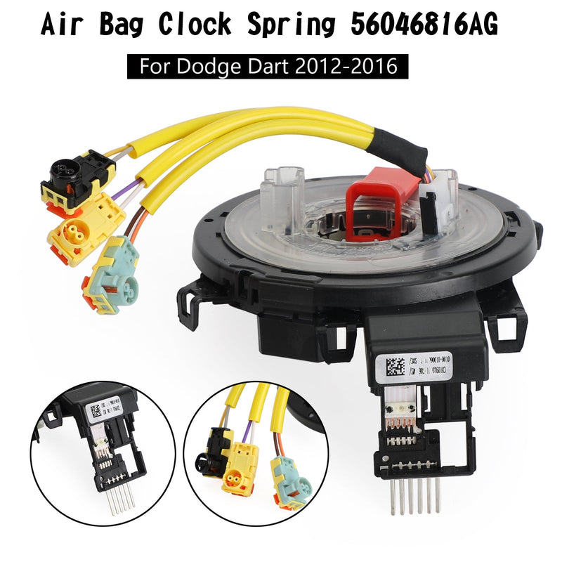 Air Bag Clock Spring 56046816AG Para Dodge Dart 2012-2016 Genérico