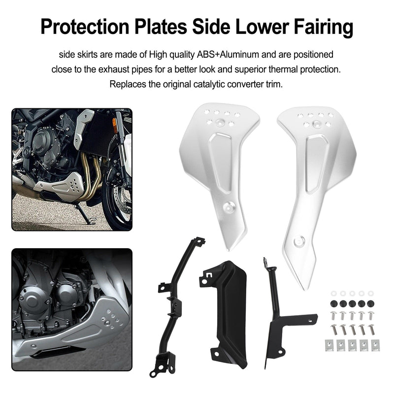 Nedre motorbukskyddsplattor sidopanel för Trident 660 2021 Generic