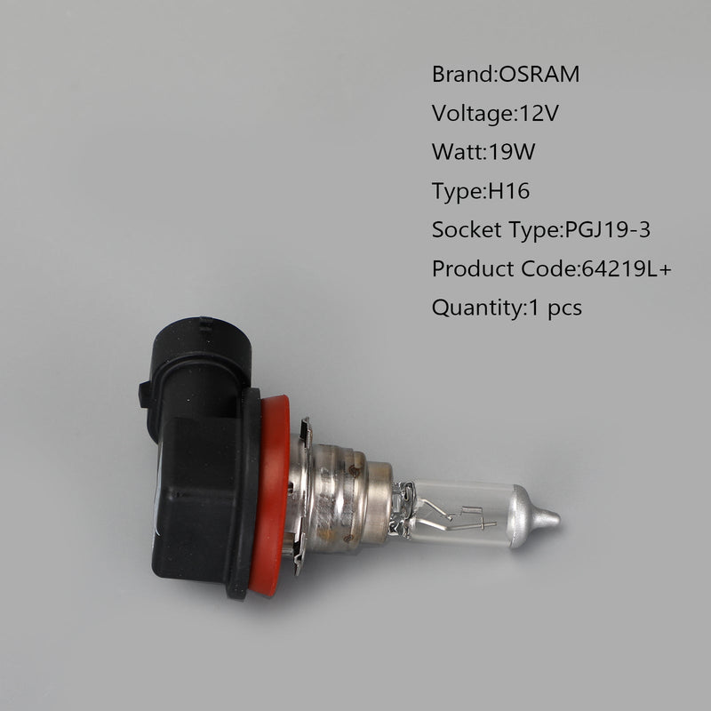 H16 para lâmpada de farol de carro original OSRAM PGJ19-3 12V19W 64219L+ genérica