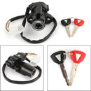 Tenningslås med nøkkel egnet for Kawasaki ZX 6R 10R 14R Ninja 400R ER6N ER6F 11-19 Generisk