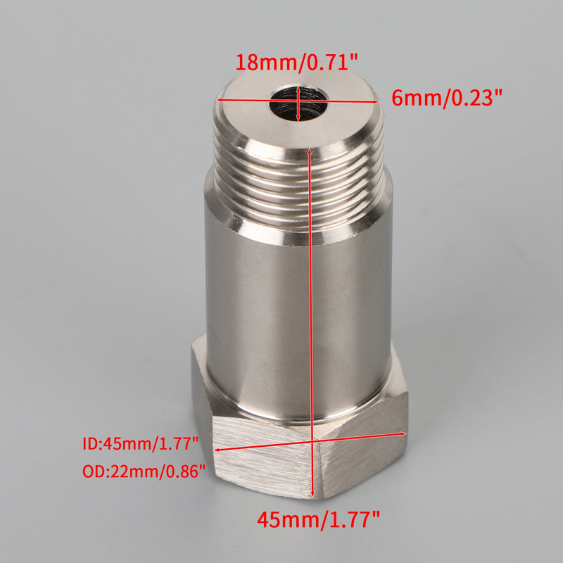 M18 x 1,5 Bung 45 mm Sensor Espaçador de adaptador de extensão de tubo de teste