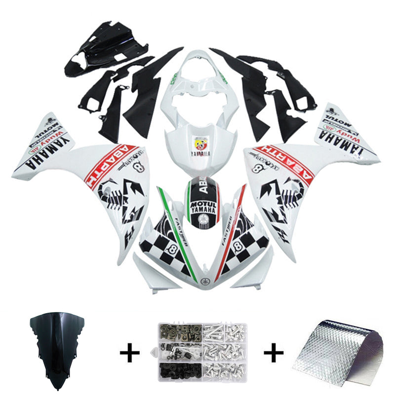 Kit de carenagem Amotopart Yamaha YZF 1000 R1 2009-2011 corpo plástico ABS