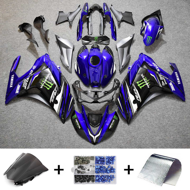 Kit de carenagem para Yamaha YZF-R3 2014-2018 R25 2015-2017 Genérico