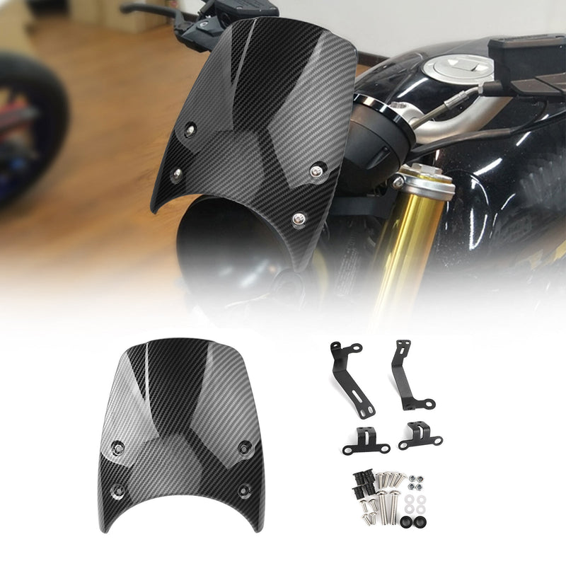 Windschutzscheibe Scheinwerferverkleidung für BMW R Nine T 14-23 Carbon Generic