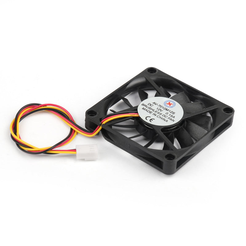 10 STÜCKE DC Brushless Cooling PC Computerlüfter 12 V 7010s 70 x 70 x 10 mm 0,15 A 3-poliger Draht