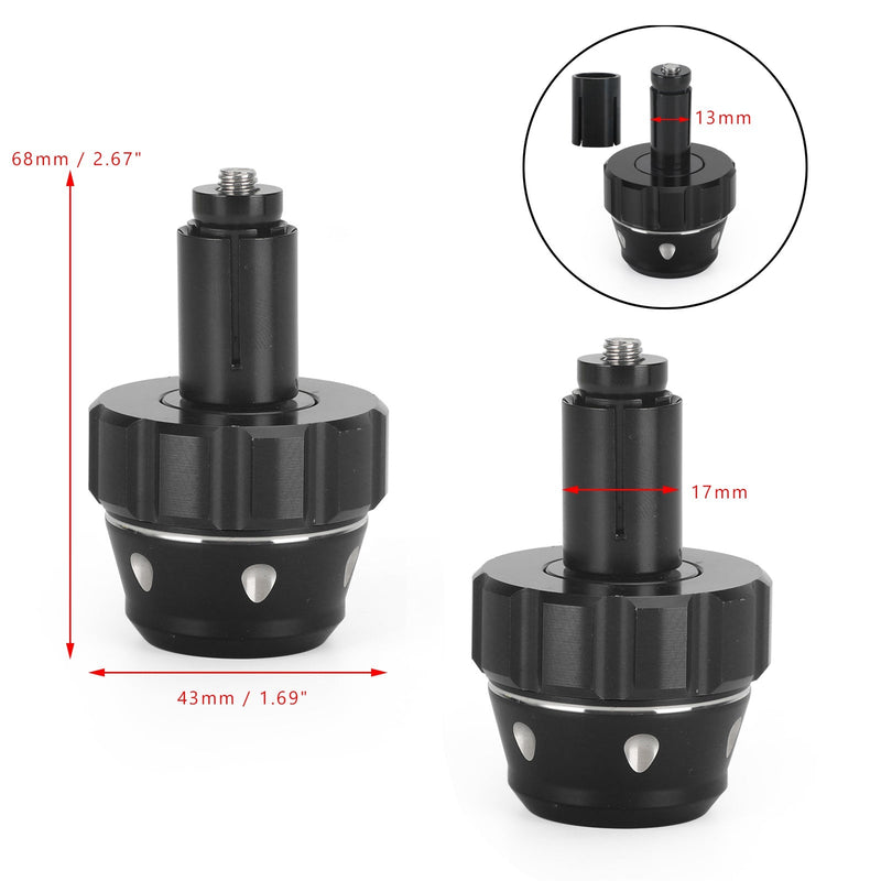 Uniwersalne motocyklowe 22mm 7/8" CNC Zatyczki do ciężarków, suwaki, 465 gramów Ogólne