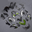 Kapota vhodná pro Kawasaki Z900 2017-2019, stříbrná zelená vstřikované plastové tělo