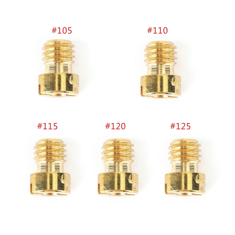 Scooter motocicleta atv 5 peças 5mm carburador redondo jatos principais para keihin carb gy6 #105 #110 #115 120 125