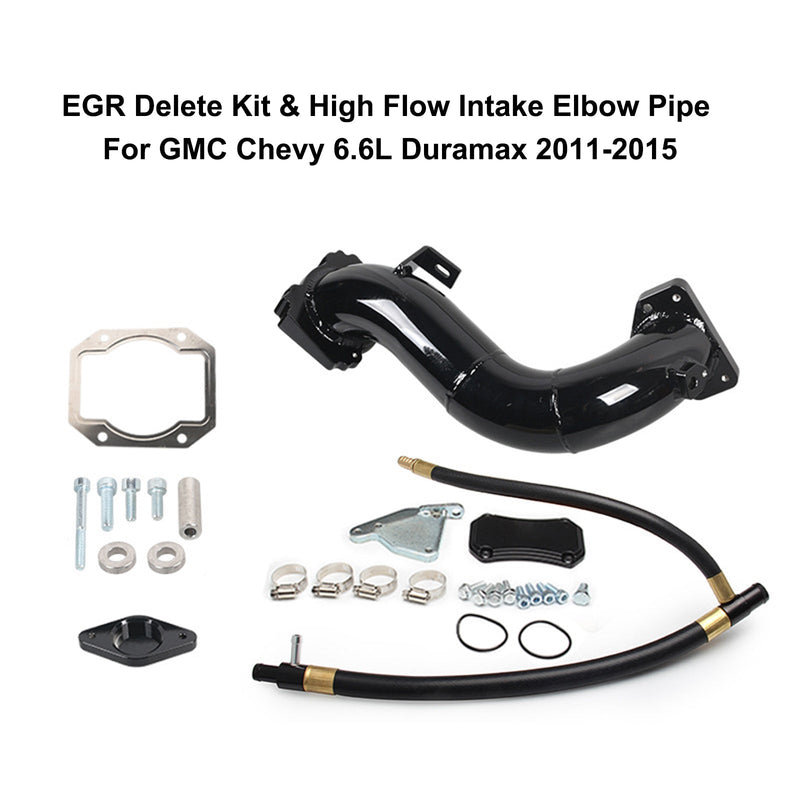 GMC Chevy 6.6L Duramax 11-15 EGR Delete Kit & High Flow Insugsgrenrör