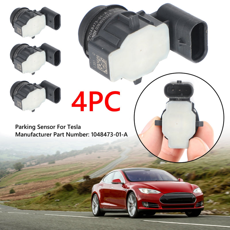 4X Sensor de Estacionamento PDC Ultrassônico 1048473-01-A para Tesla Model SX 2014-2016 Genérico