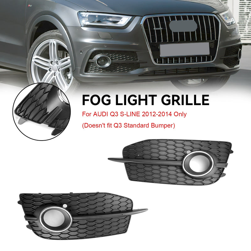 Audi Q3 S-Line 2012-2014 2szt. Zderzak Światła Przeciwmgielne Grill Grille 8U0807681DSP9