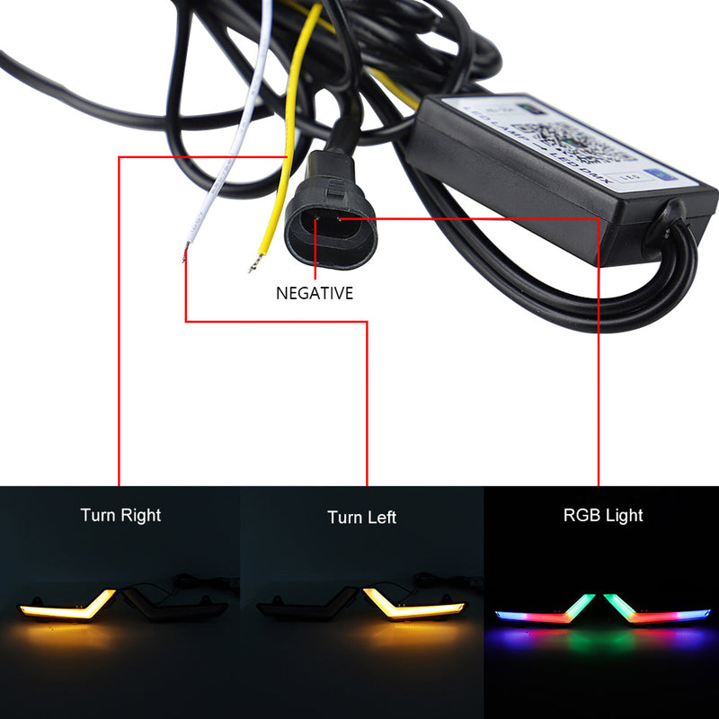 RGB LED-signaturfrontlys for Can-Am Commander Defender Max 2020-2023