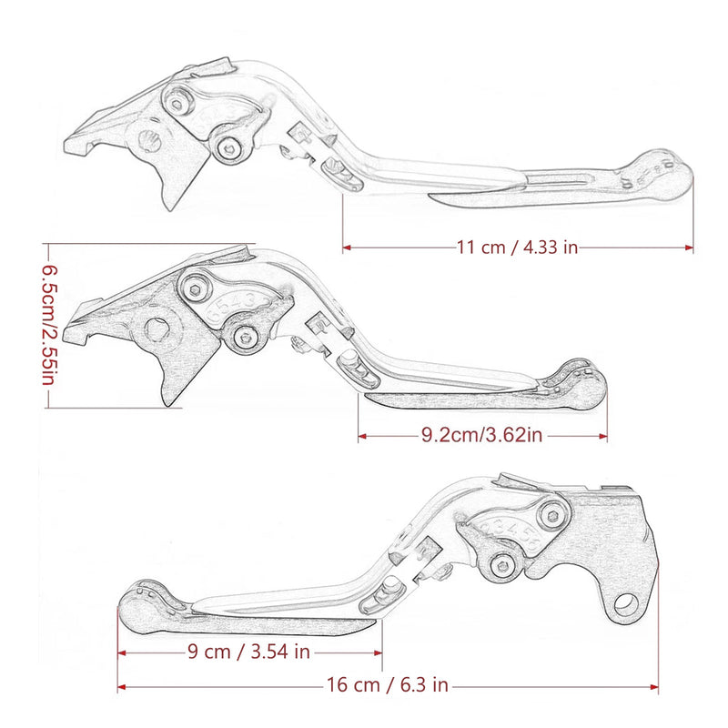 Regulowana dźwignia hamulca sprzęgła do Yamaha MT-09 Tracer 900/GT 21-22 YZF R6 17-20 Generic