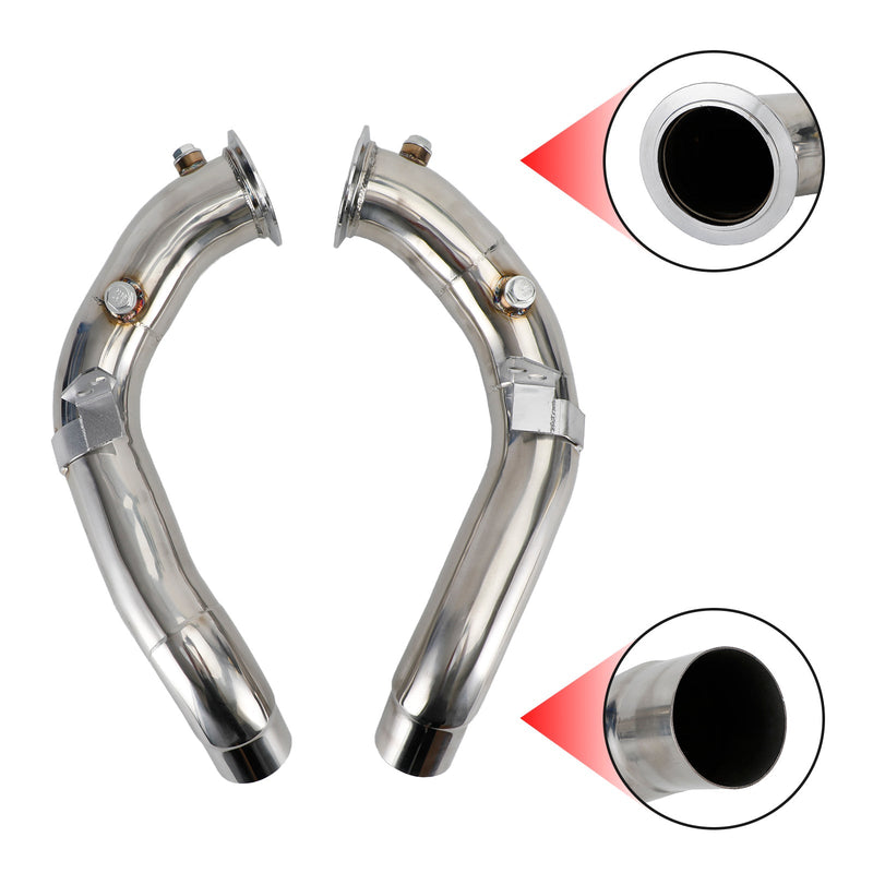 2011-2018 BMW S63 F10/F12 M5 & M6 3" avgasrör i rostfritt stål kompatibla