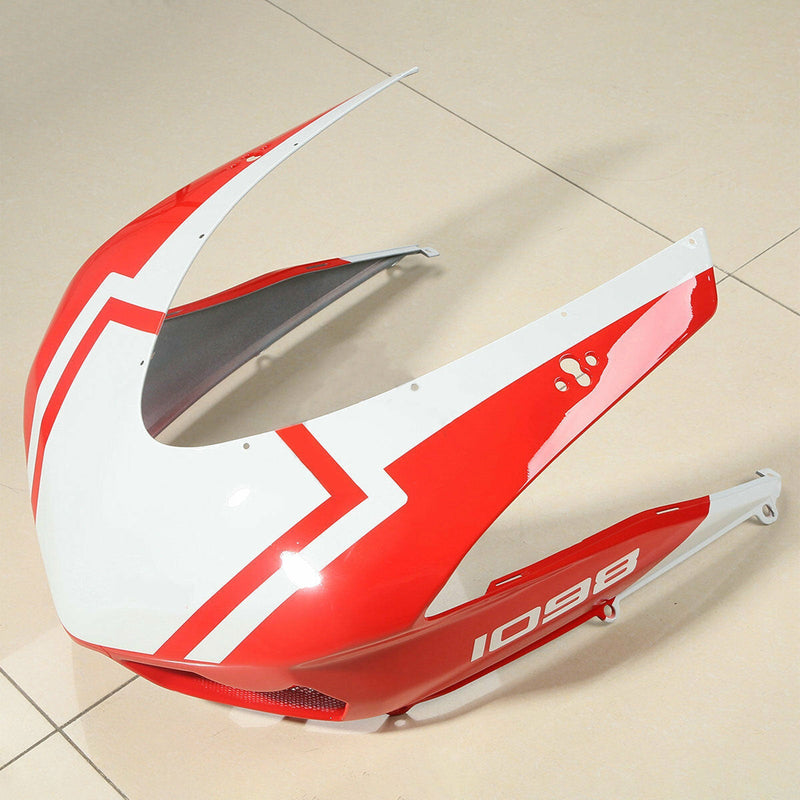 Fairing Body Kit för DUCATI 1098 848 1198 2007-2012 2008 2009 Red White Generic