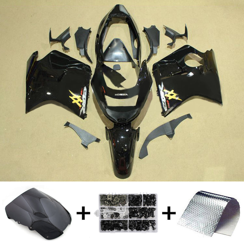 Amotopart Honda CBR1100XX SuperBlackBird 1996-2007 Zestaw owiewek Nadwozie ABS