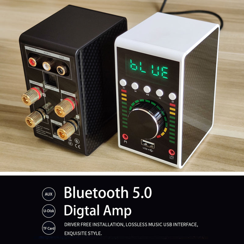 Mini-Verstärker Digital HiFi Audio Bluetooth 5.0 Klasse D Verstärker 68W * 2 Heimauto