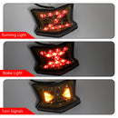 Piloto trasero intermitente LED para Kawasaki Z650 Ninja 650 Z900 17-24 Plata Genérico
