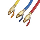 3 stykke R410A ladeslange med kugleventiler til køling, aircondition, HVAC