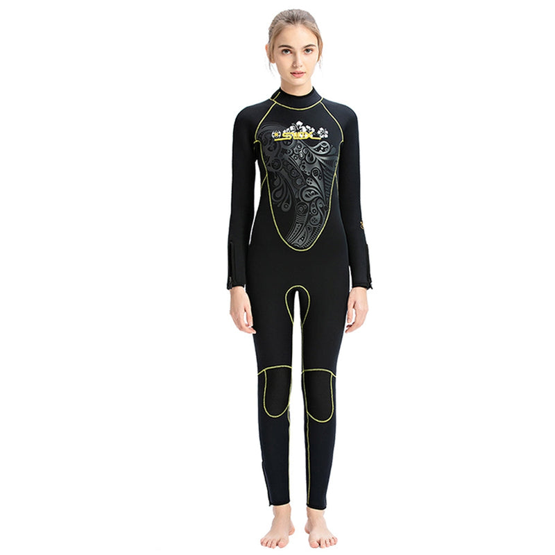 5mm Dame våtdrakt Surfing Dykkerdrakt Full Body Snorkeling Triathlon