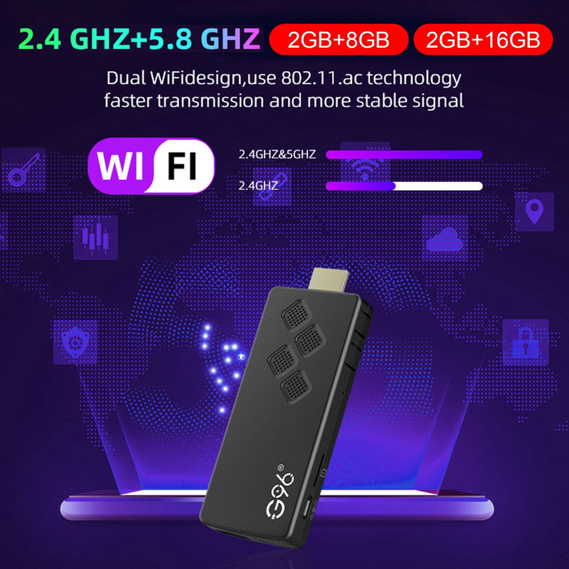 G96 TV Stick Android 13.0 Dual Band digiboksi 4K-soitin Bluetooth Voice TV BOX