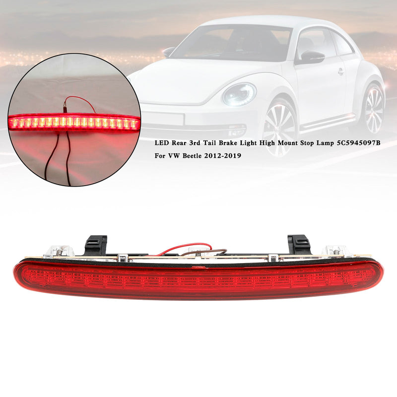 VW Beetle 2012-2019 Luz de freno trasera LED Tercera luz trasera Tope de montaje alto 5C5945097B