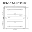 DC-DC 12V/24V-48V 2A 96W Step Up Car Power Supply Converter Regulator Vandtæt