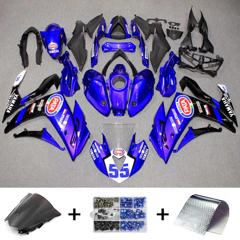 Kit de carenagem para Yamaha YZF-R3 2014-2018 R25 2015-2017 Genérico