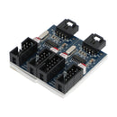 Extensor de conector de extensión de placa base, macho, 1 a 4 hembra, con cabezal USB de 9 pines