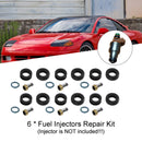 6 STK Brændstofindsprøjtningstætning O-ringsæt MD164888 passer til Mitsubishi 3000GT INP-014