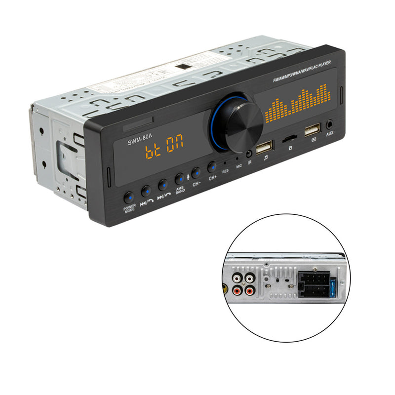 Rádio automotivo 1 DIN com controle remoto Bluetooth compatível com posicionamento MP3 Player FM