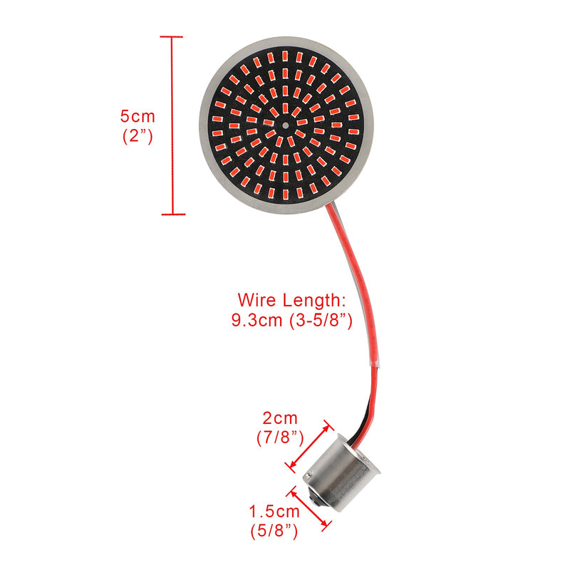 1156 LED blinklys setter inn lampe egnet for Softail Touring Dyna Sportster Generic