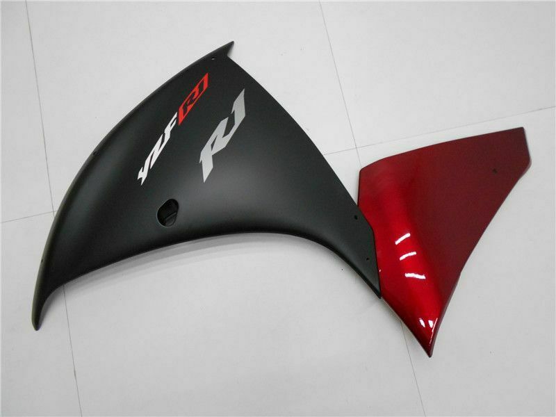 Spritzguss-ABS-Verkleidung aus Kunststoff, passend für Yamaha YZF R1 2009–2011, Rot, Schwarz, generisch