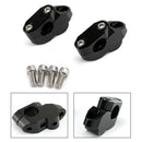 DE NOIR + CNC para GUIDON Yamaha Moto PONTET H26MM NOIVA MOTO Ø22MM NUEF Honda Genérico