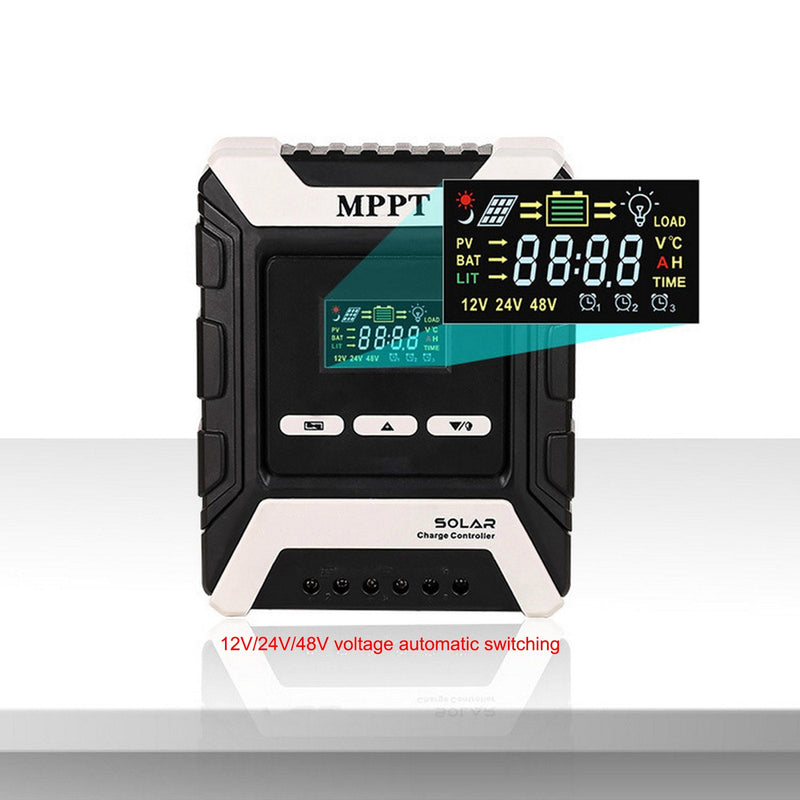 60A MPPT AUTO Solarladeregler Ladegerät 12V/24V/48V mit Farb-LCD-Display
